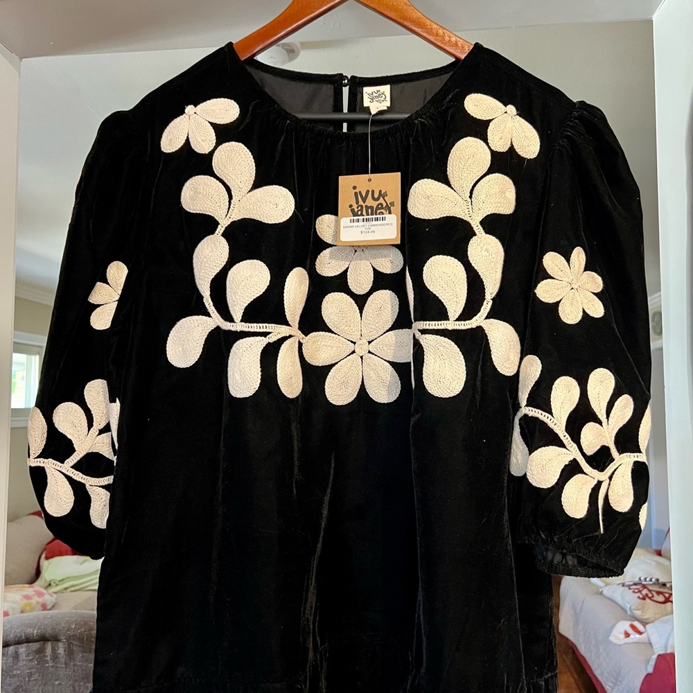 Ivy Jane Black Velvet Blouse